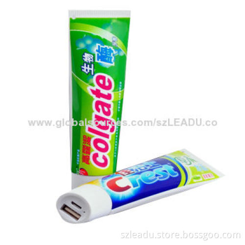 Toothpaste-shaped Power Bank, 2,200-3,000mAh for option